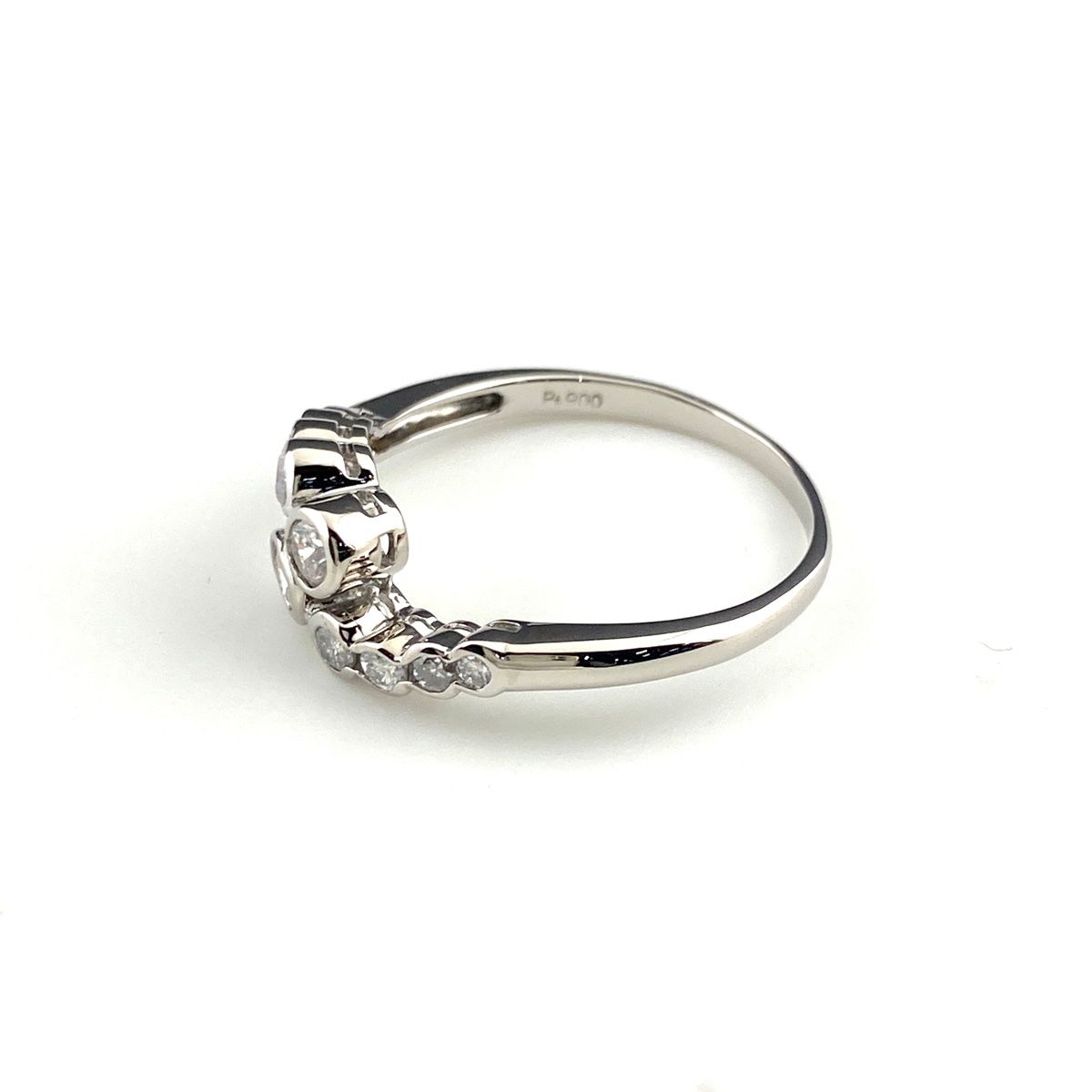 メレダイヤ デザインリング プラチナ 指輪 リング 16号 Pt900 ダイヤモンド レディース