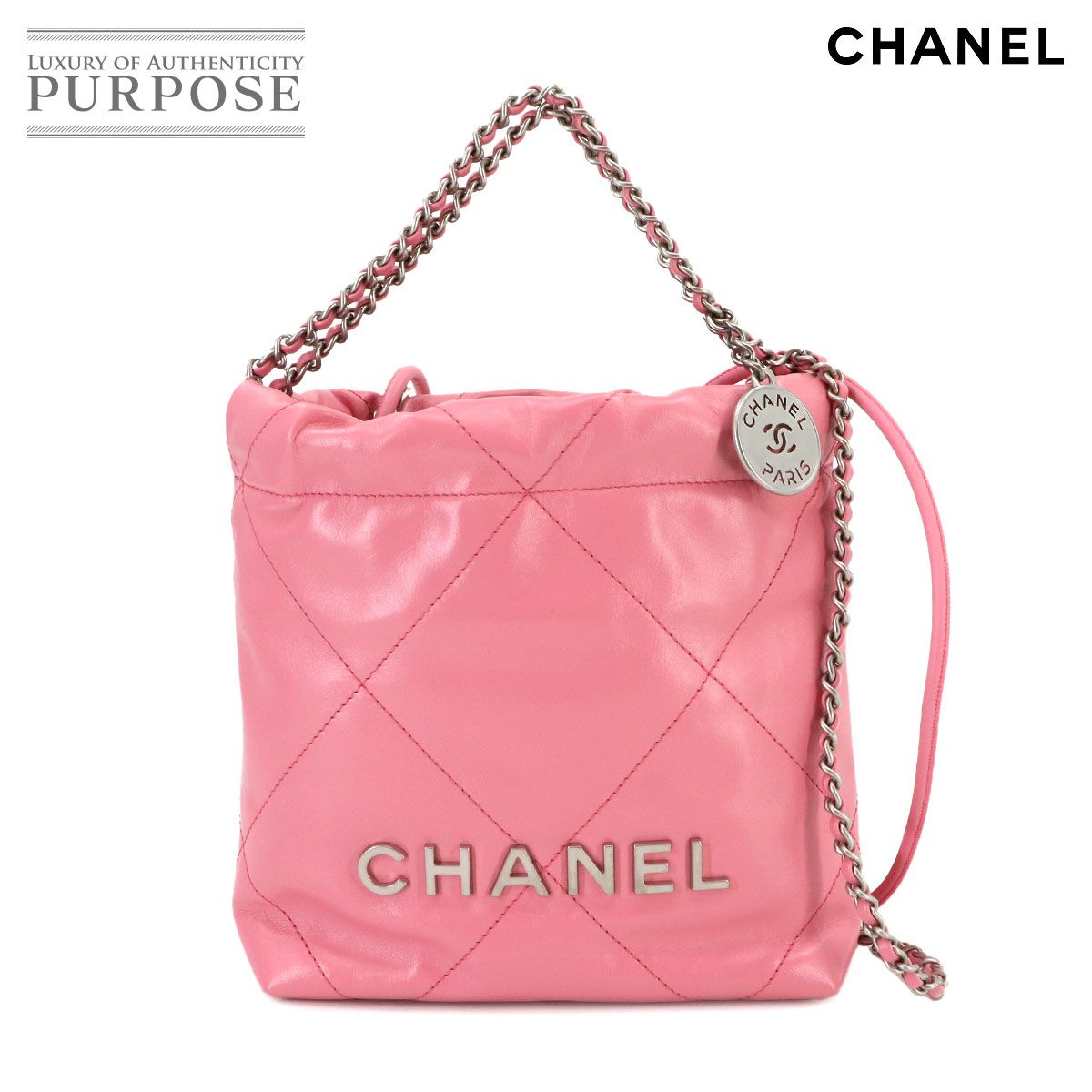 未使用 展示品 シャネル CHANEL 22 ミニ 2way チェーン ハンド 