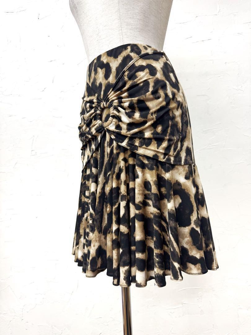 ワイルド TAKAダンス Mサイズ社交ダンス豹柄ラテンスカート009