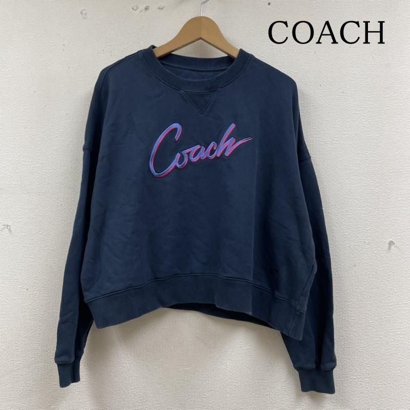COACH コーチ トレーナー 長袖 スウェット トレーナー 長袖 クルーネック エアブラシ ロゴ 刺繍 C2520