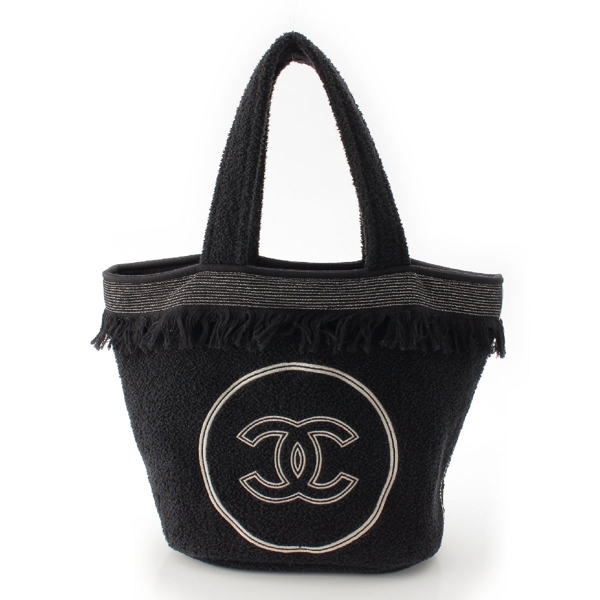 シャネル 22AW フリンジ ビーチ ビッグココマーク サークルCC トート