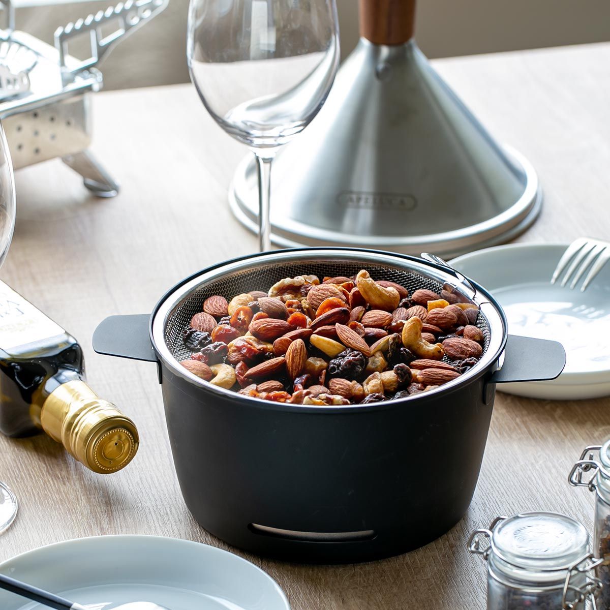 美品 炭化土 丸6.0皿 和食器 3つ足 7枚セット