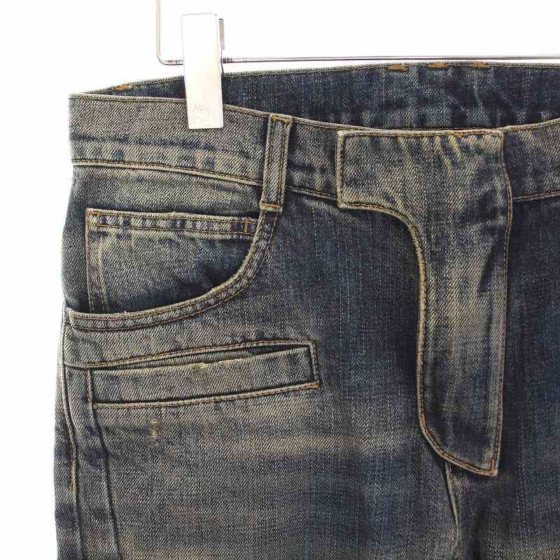 バルマン BALMAIN デニムパンツ ジーンズ ダメージ加工 W28 インディゴ