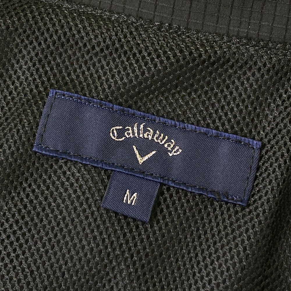 サイズ：M CALLAWAY キャロウェイ  メッシュ裏地付き 長袖 ジップジャケット  ブラック系 [240101488939] ゴルフウェア メンズ ストスト サイズ：M CALLAWAY キャロウェイ メッシュ裏地付き 長袖 ジップ
