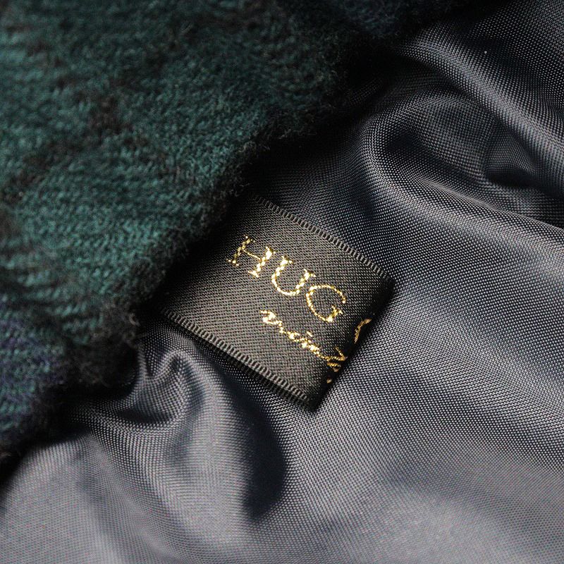 ハグオーワー Hug O War ウール ブラックウォッチ フリンジ ラップ