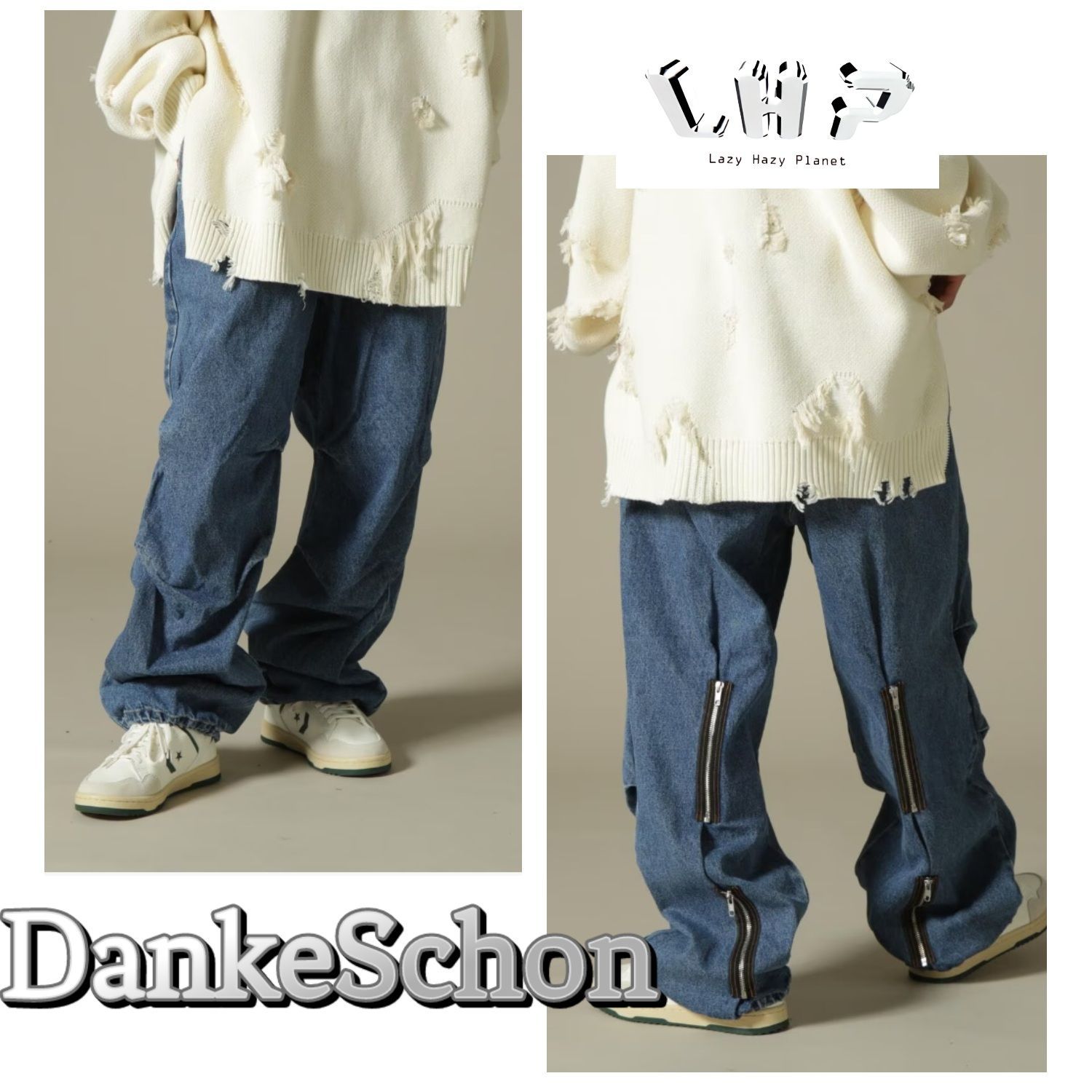 DankeSchon/ダンケシェーン/インディゴ reDENIM BONTAGE PANTS 