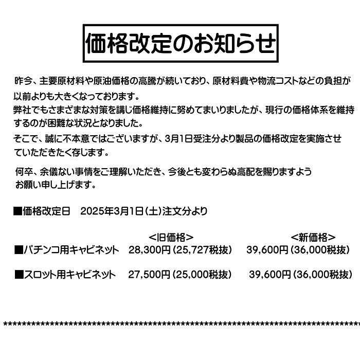 家具屋台オリジナル☆スロット台収納キャビネット キャスター