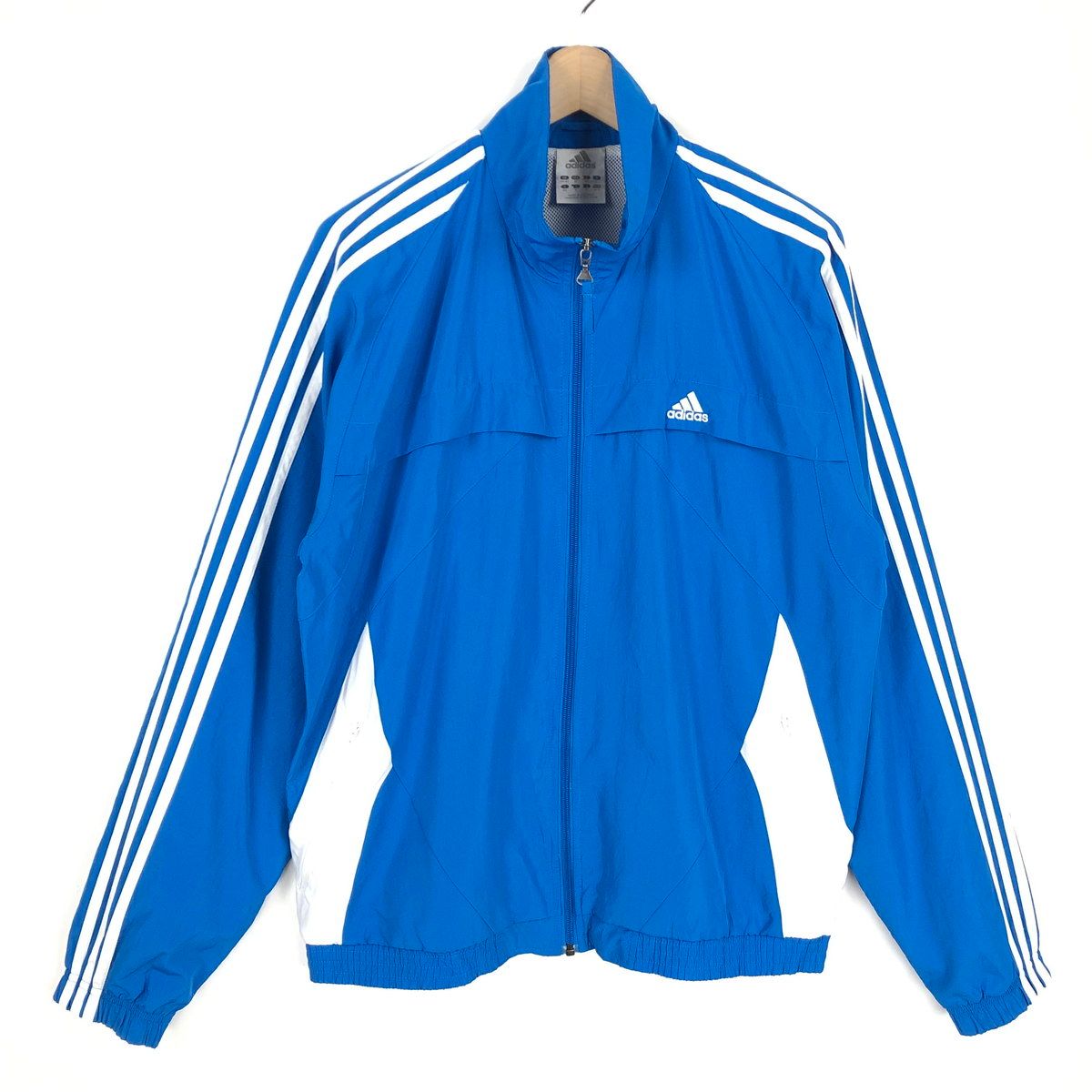 【古着】 adidas アディダス ナイロンジャケット 切り換え ブルー系 メンズXL 【中古】 n035159