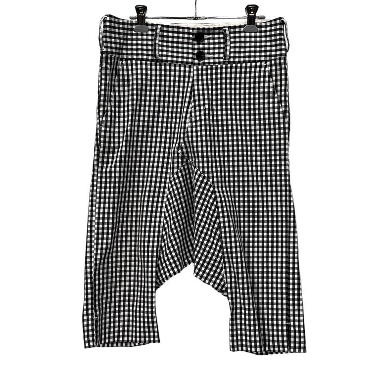 【美品】ガンリュウ・サルエルパンツ・ショートパンツ・ギンガムチェック・14SS 美品】ガンリュウ・サルエルパンツ・ショートパンツ・ギンガム