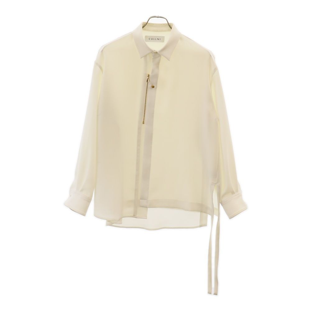 CULLNI (クルニ) 22SS フロントジップ ポリエステル 長袖シャツ 22-SS