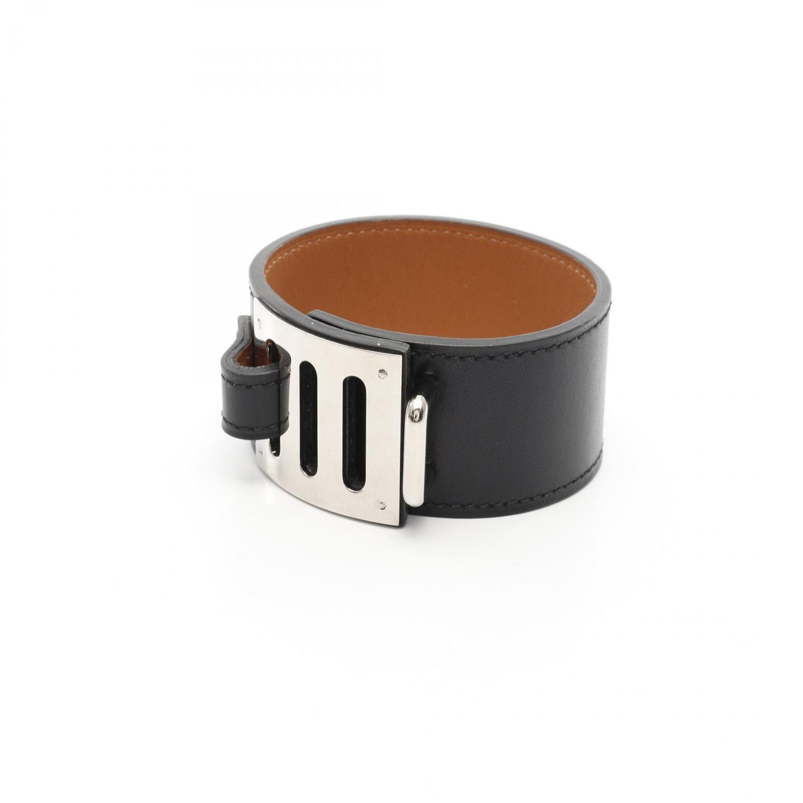 HERMES ブラックレザー バングル　ネックレス エルメス HERMES バングル インテンス ブラック レザー