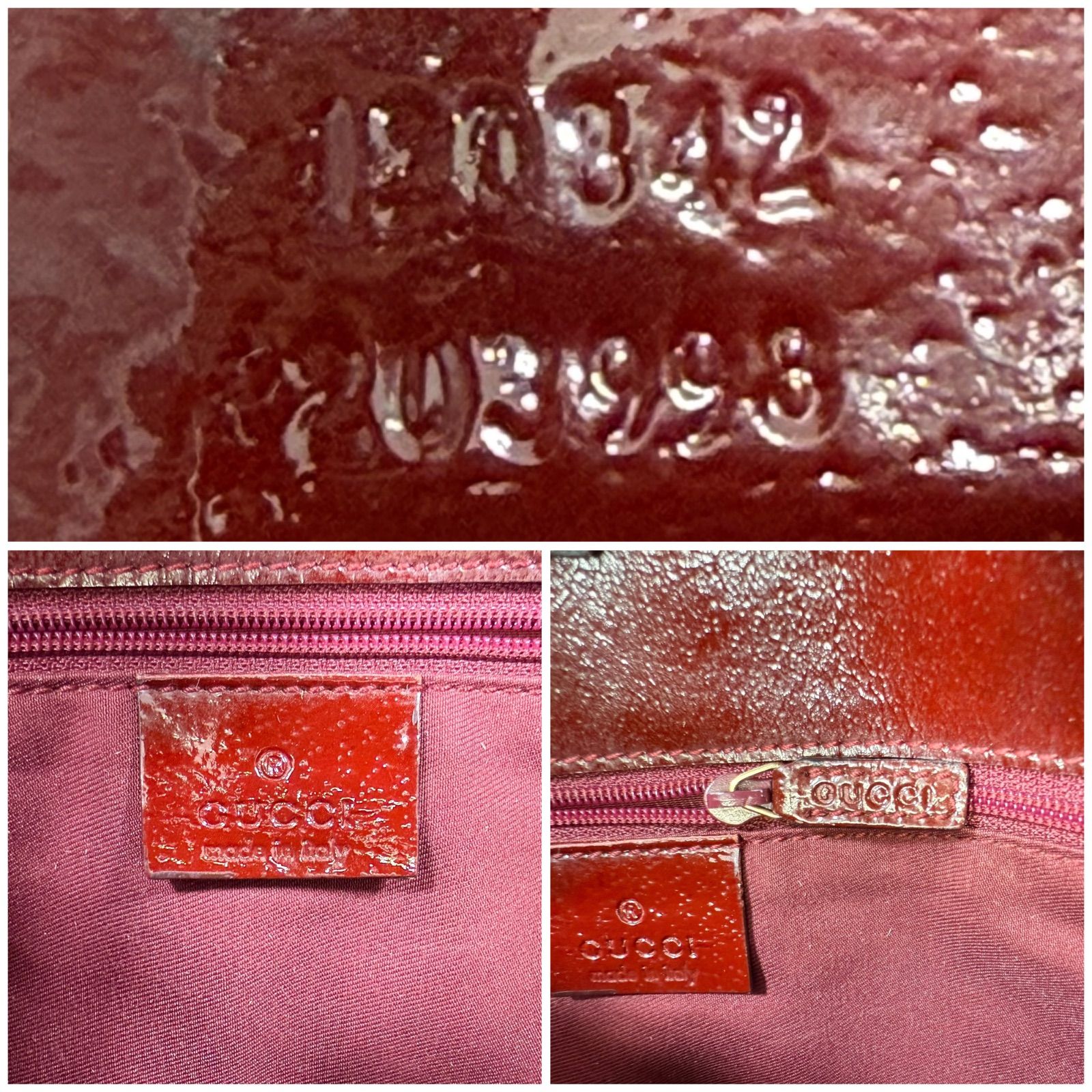 美品】 GUCCI グッチ GGキャンバス エナメル ショルダーバッグ