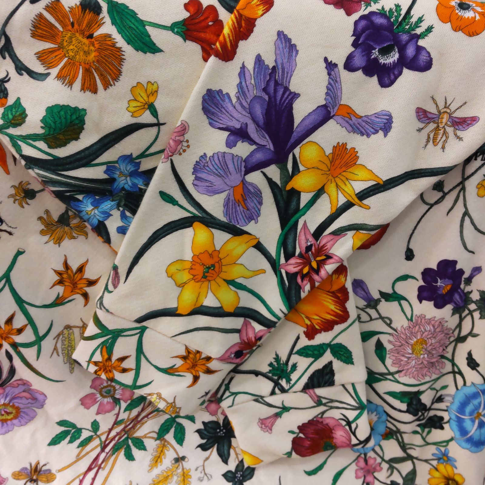 GUCCI フローラ柄スウェット 綺麗！GUCCI グッチ フローラル ロゴプリント スウェット