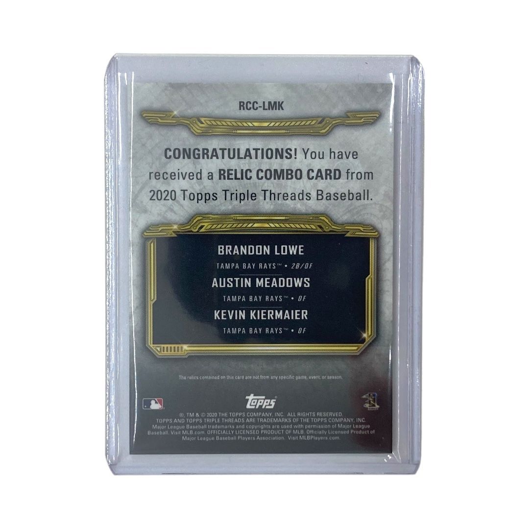 TOPPS MLBカード TRIPLE THREADS BRANDON LOWE AUSTIN MEADOWS KEVIN KIERMAIER RAYS 16/36 #RCC-LMK 送料無料 中古 IT2 TOPPS MLBカード TRIPLE THREADS BRANDON LOWE AUSTIN MEADOWS