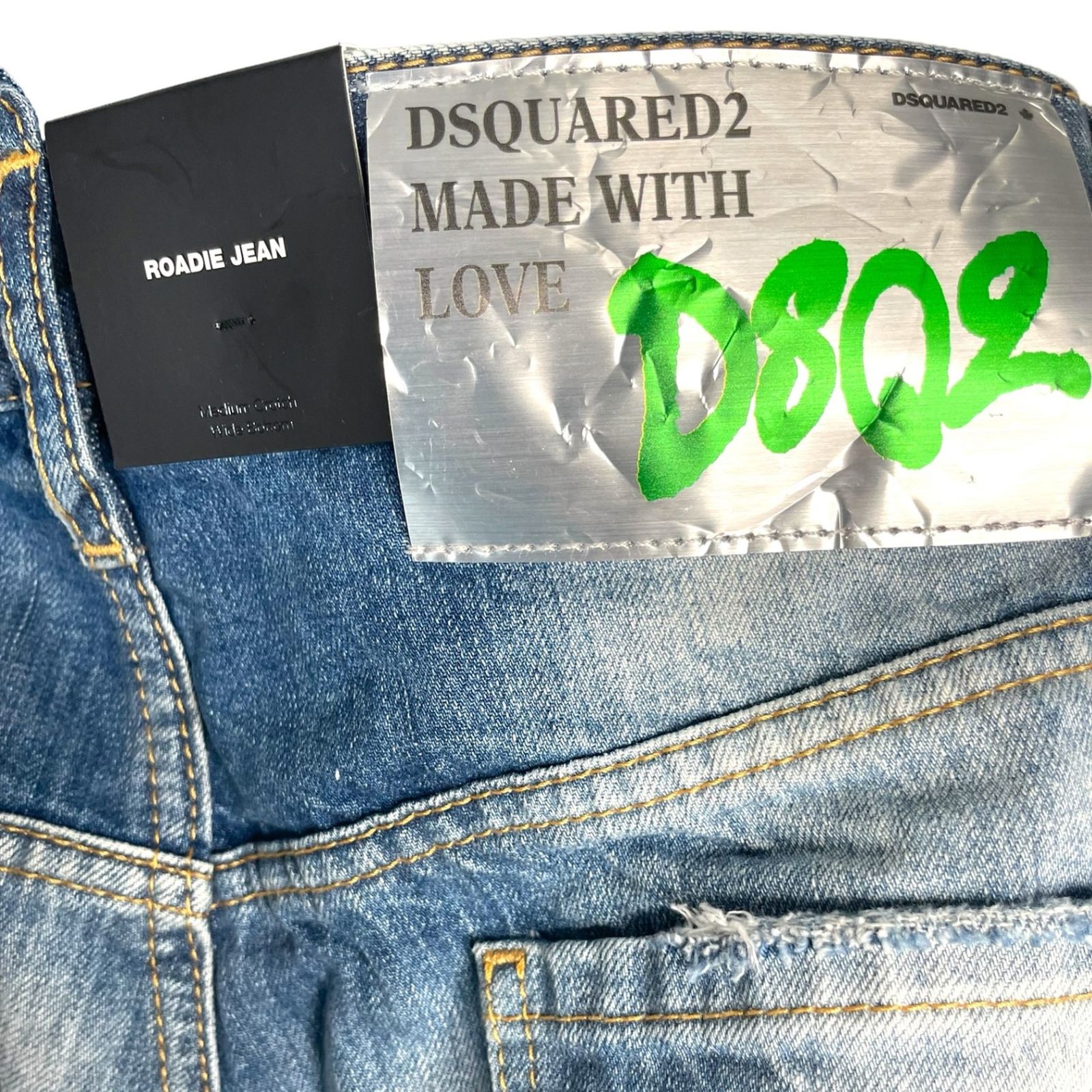 DSQUARED2 ディースクエアード Distressed Roadie Fit Denims with Raw