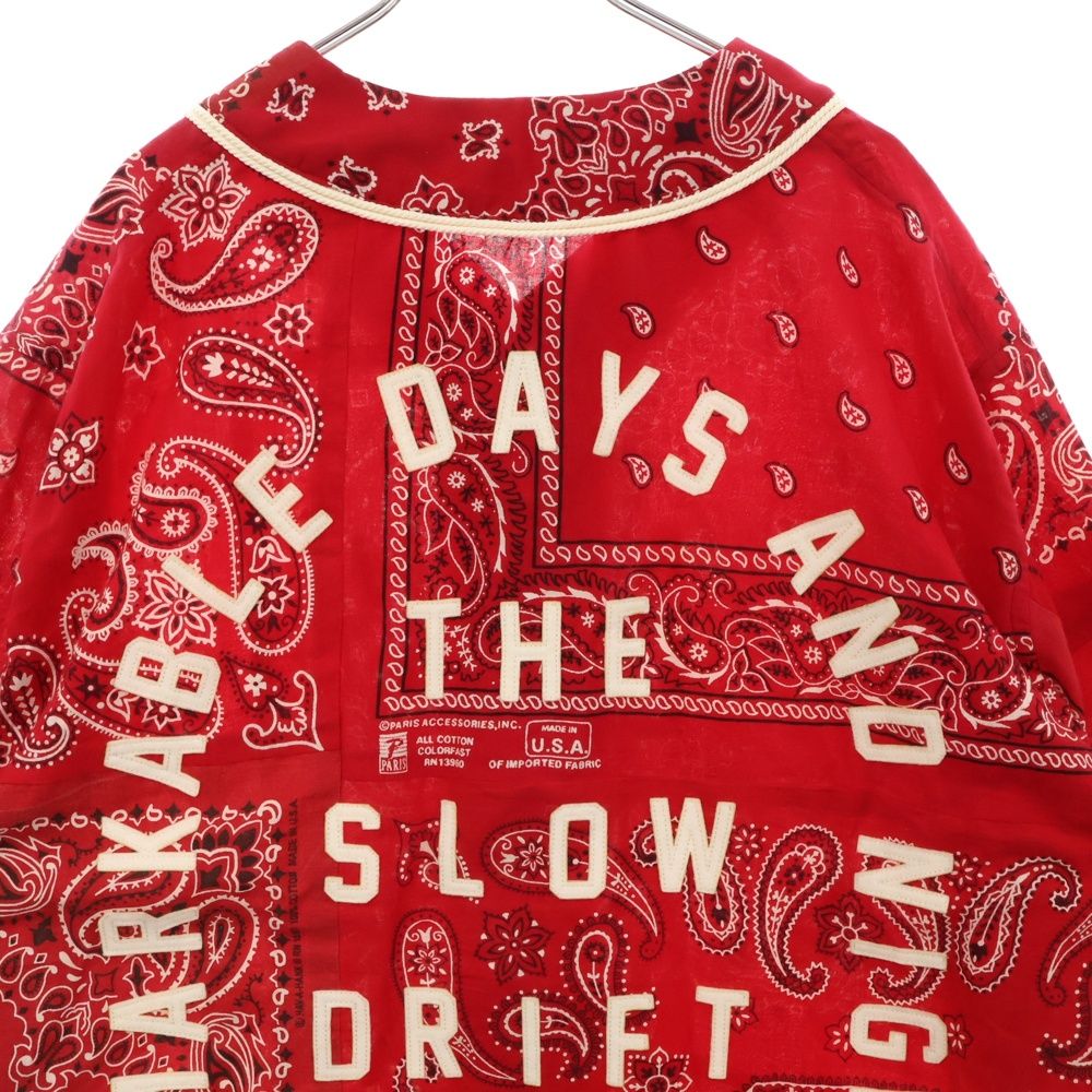 READY MADE (レディメイド) 21AW Red Bandana Baseball Shirt バンダナ