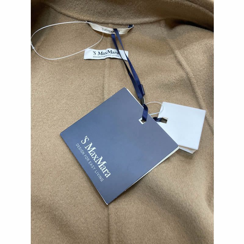 S Max Mara エスマックスマーラ ダブルブレスト ピーコートキャメル ☆即日発送可☆【S Max Mara（エスマックスマーラ）】CAPI ウール