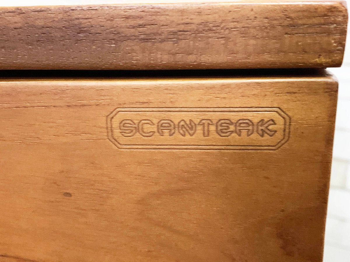 レア SCANTEAK スキャンティーク SKOTTライティングデスク チーク無垢 