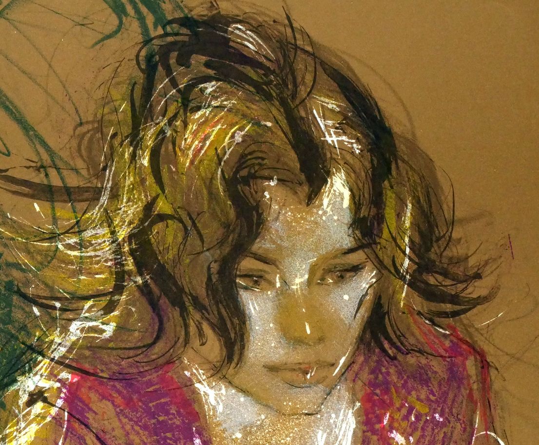 ジャック ペクナール（Jacque PECNARD）「座る女」リトグラフ