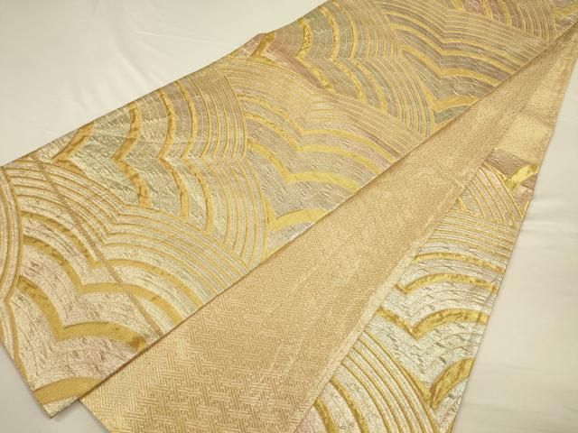 AAA　袋帯 美品 逸品 米澤 佐志め織物 幾何学 全通 正絹 【中古】 AAA様専用 袋帯 美品 逸品 米澤 佐志め織物 幾何学 全通 正絹