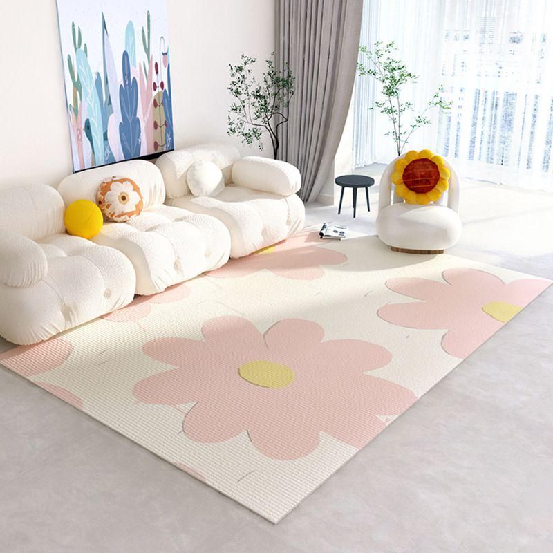 室内 カーペット 長方形マットセンターラグ 北欧 3D花柄 160x230cm