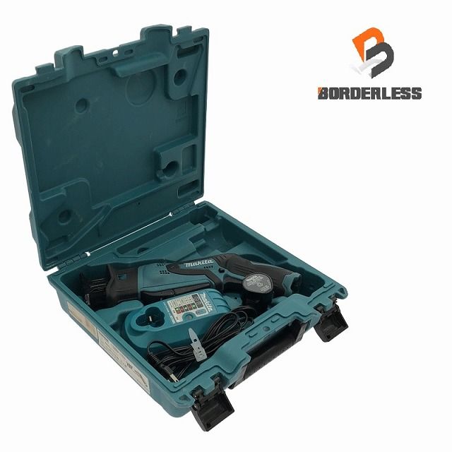品 makita マキタ 10.8V 充電式レシプロソー JR101D 青 ブルー バッテリー1個 10.8V 1.3Ah 充電器 ケース112650