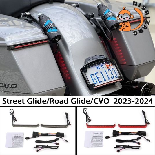 送料無料 ハーレーダビッドソン ルードグライド ストリートグライド CVO ST 23-24年式対応 LED流水型サイドボックスターンシグナルランプ