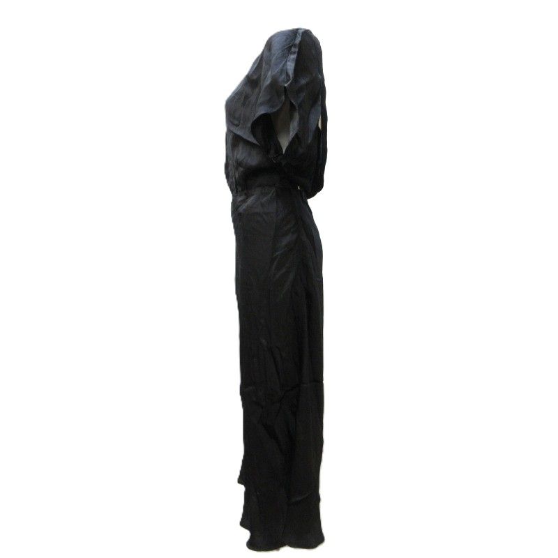 極美品 N°21 ヌメロヴェントゥーノ ドット ロングワンピース 半袖 ブラック 極美品 N°21 ヌメロヴェントゥーノ ドット ロングワンピース