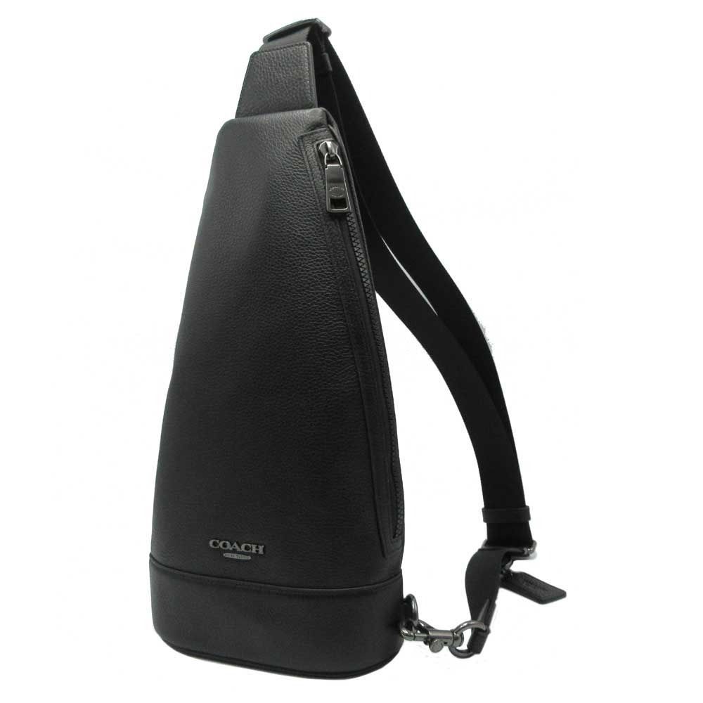 コーチ バッグ ショルダーバッグ COACH DOMINIC レザー スリングパック ボディバッグ CY803 QB|BK ブラック アウトレット メンズ 送料無料
