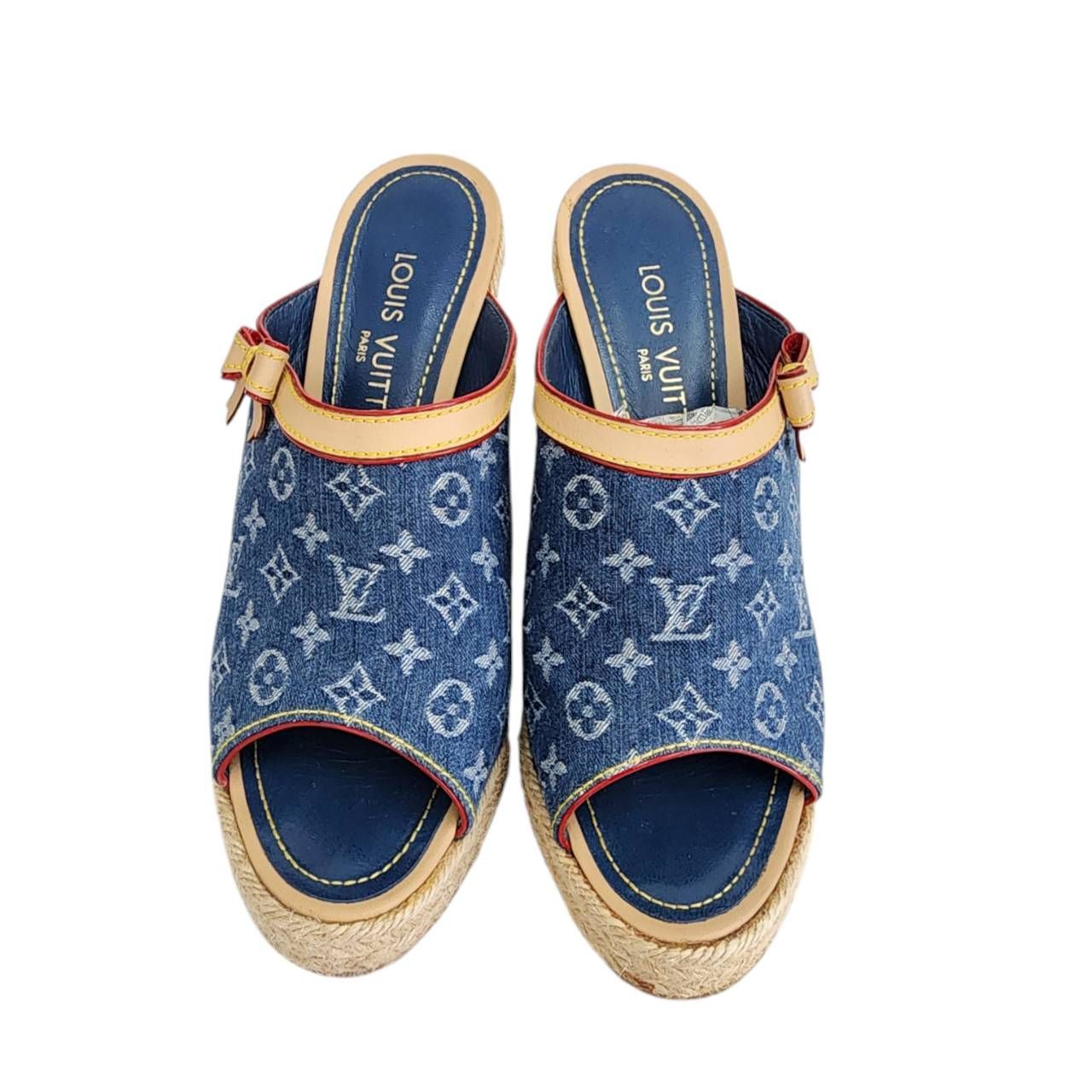 LOUIS VUITTON ルイヴィトン モノグラムデニム サンダル