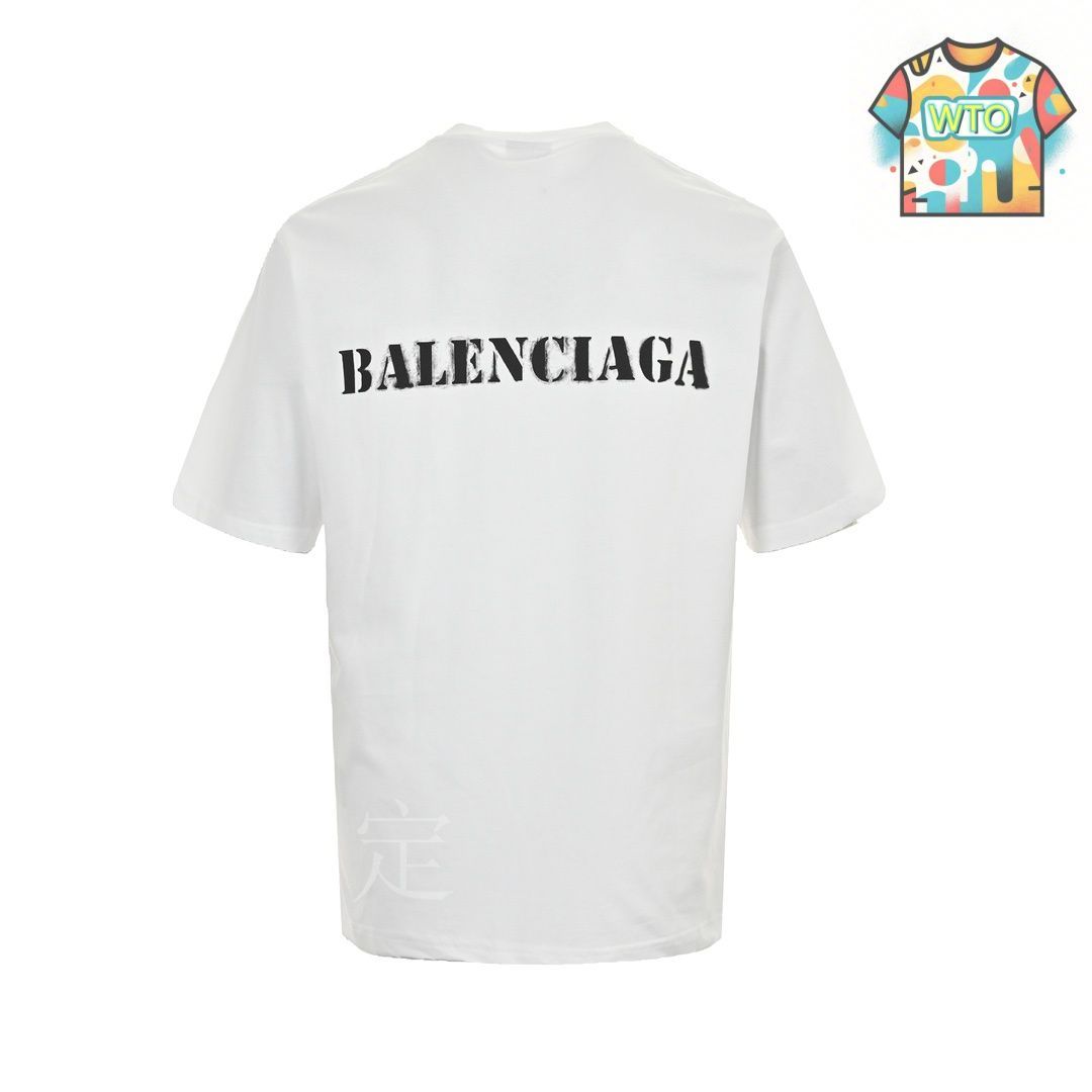 BALENCIAGA (バレンシアガ) 半袖Tシャツ ホワイト 今日特価】Balenciaga バレンシアガ 半袖 T シャツ - ホワイト-1