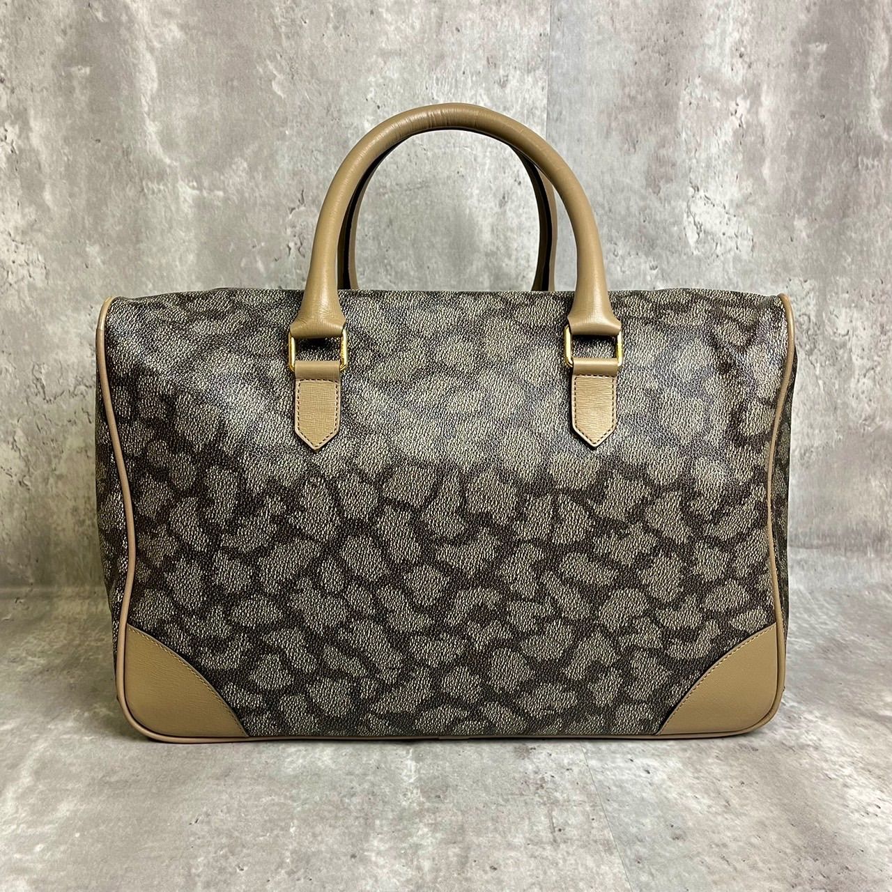 サンローラン ジラフ柄ボストン ヴィンテージ！ジラフ柄♪YSL◇イヴ 