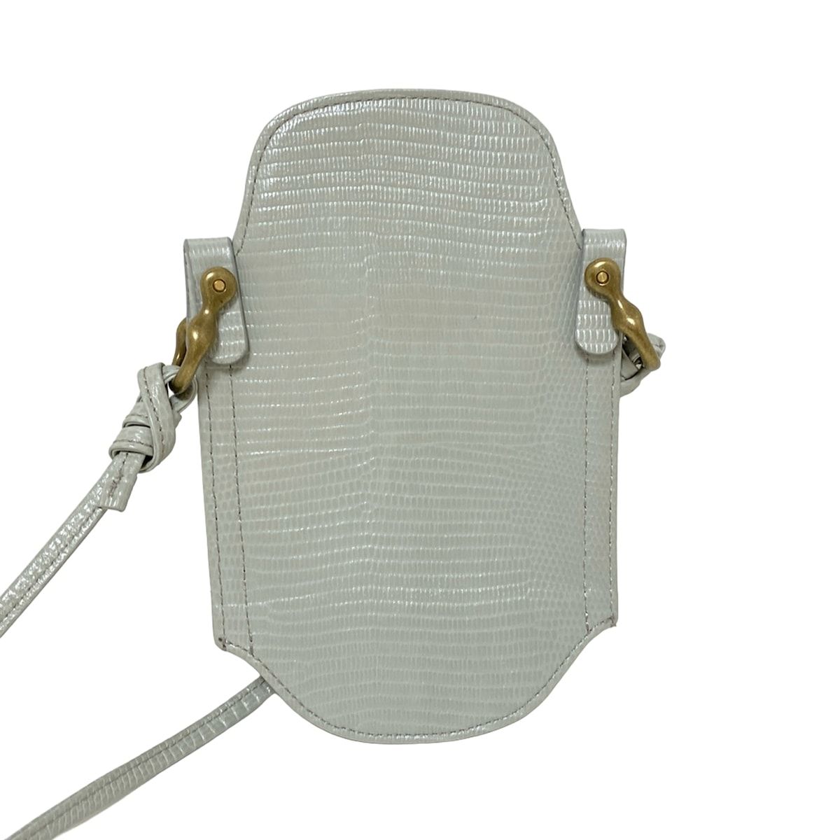 トフアンドロードストーン 携帯電話ケース - ライトグレー スマートフォンケース|型押し加工|コインケース付き|取り外し不可 レザー