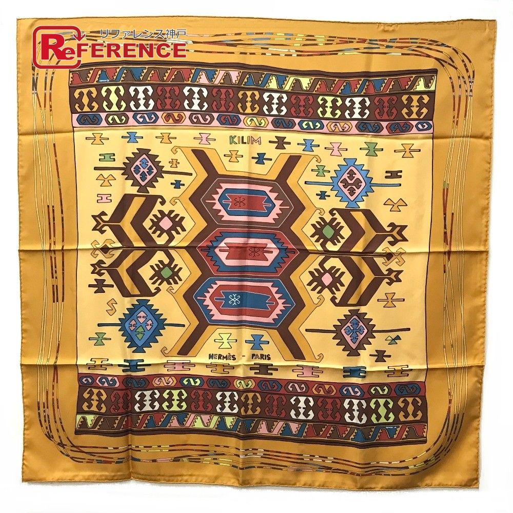 エルメス　スカーフ 90cm 「キリム」柄 HERMES 未使用品 エルメス タグ付き カレ90 KILIM キリム