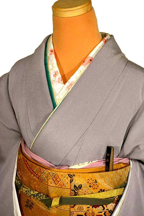 色留袖 着物 送料無料 最高峰 銀座志ま亀 鬼しぼ縮緬 割付文 1つ紋 クリーニング済 身丈155.5cm 裄丈62.5cm 正絹 結婚式 T3645