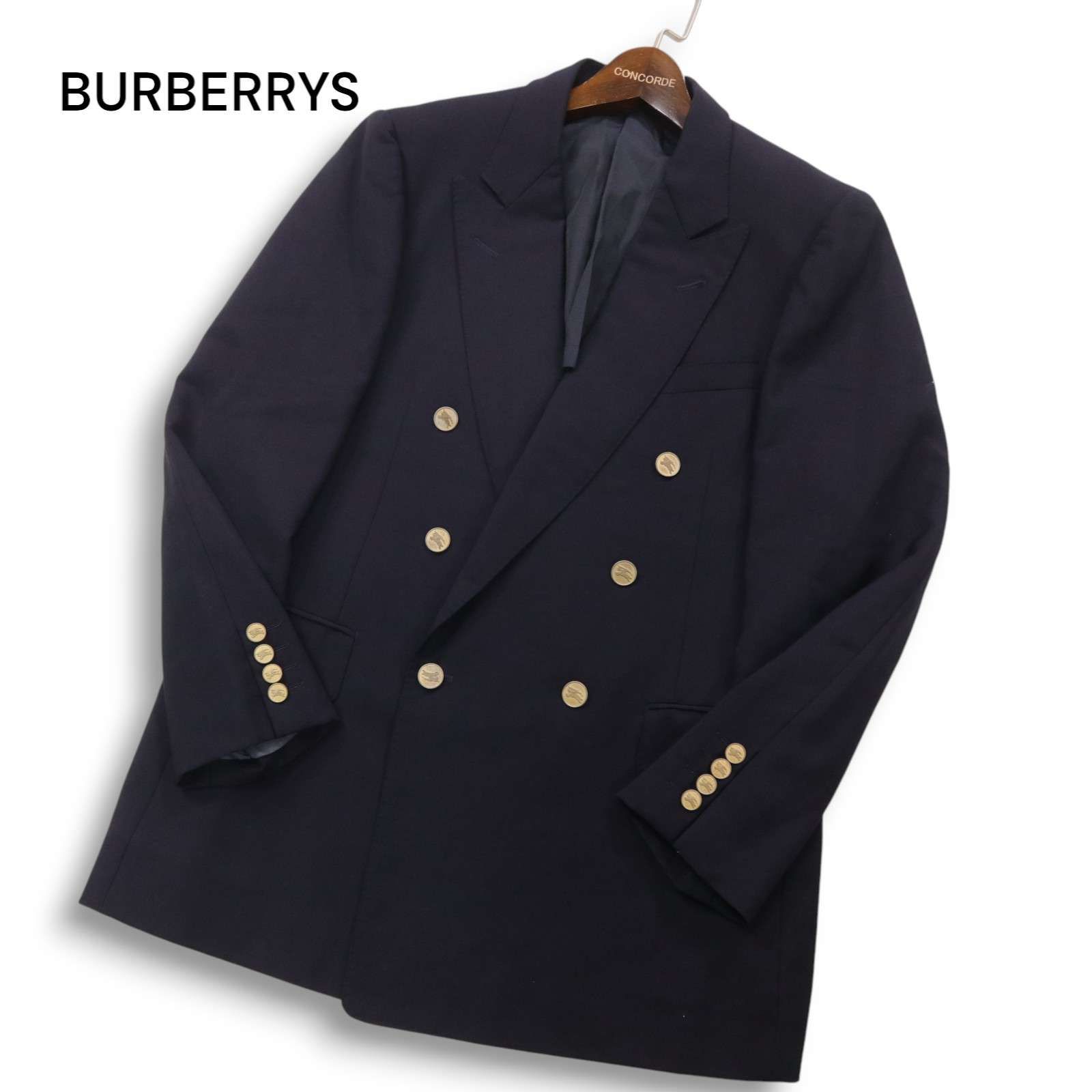 BURBERRYS ヴィンテージ バーバリー 春夏 刻印 金ボタン☆ ダブル