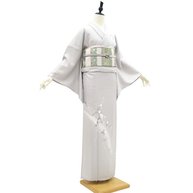 作家物 美しい染めの草花模様 上品なベージュの訪問着 新古品】 訪問着