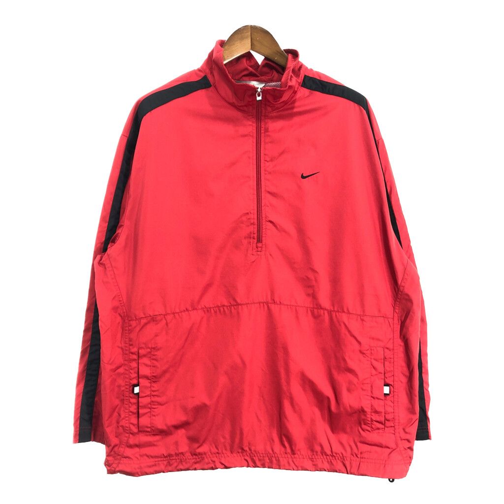 00年代 NIKE ナイキ プルオーバージャケット スポーツ レッド (メンズ XL) 中古 古着 S4381