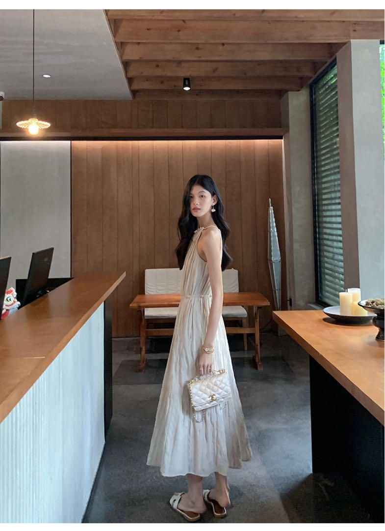 ♥ フレンチホルターネック♪Aラインロングワンピース 春の女性らしさ満開アイテム WWW_OLIVIERBERNSTEIN_COM