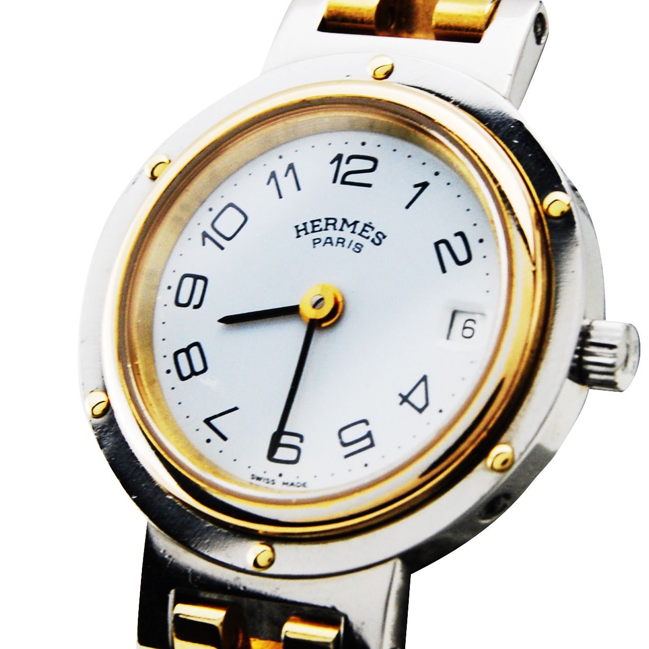 HERMES エルメス クリッパー レディース 腕時計（電池式）動作正常  