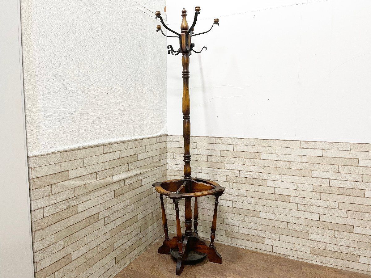 Karimoku カリモク コロニアル 木製 ポールハンガー ポールスタンド