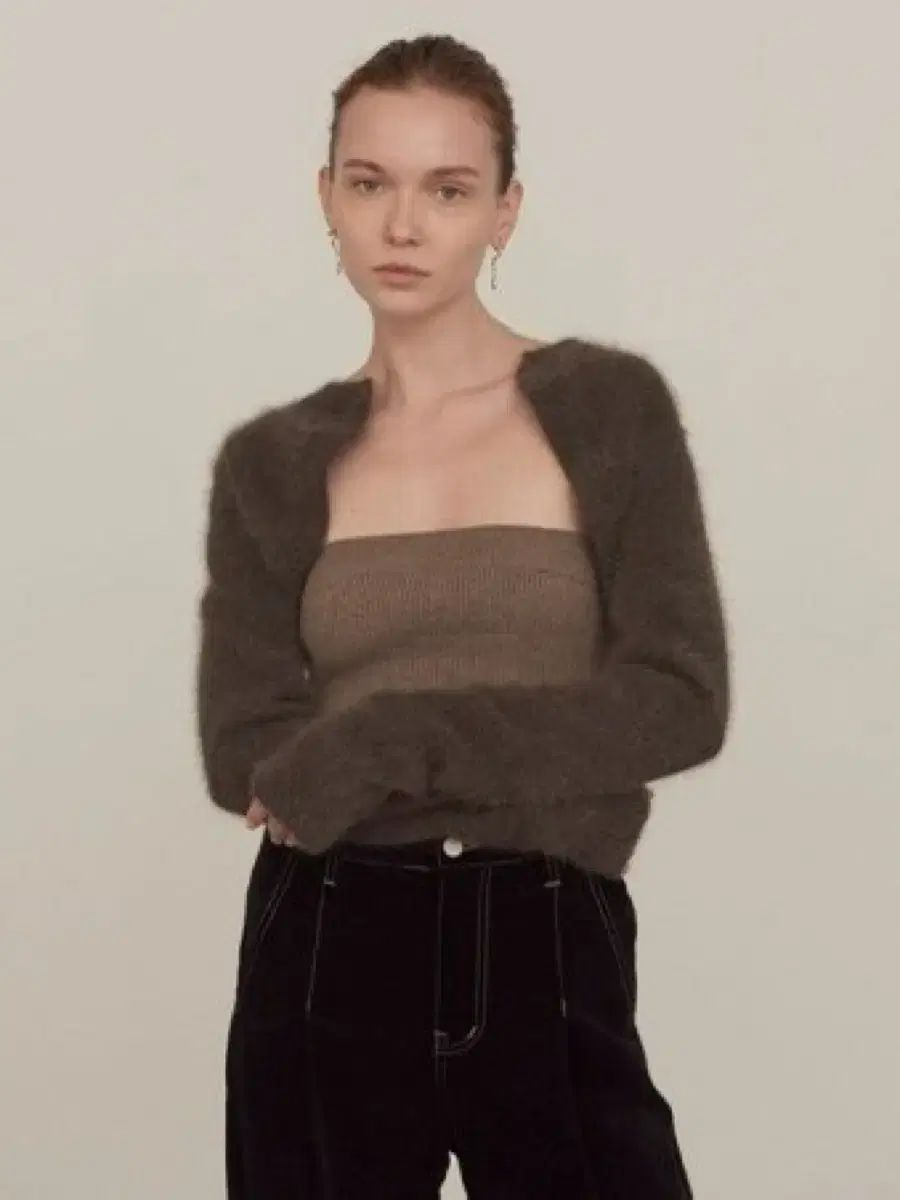 新品　DIAGONAL(ダイアゴナル) チューブトップ ボレロ 茶色 新品DIAGONAL(ダイアゴナル) チューブトップ ボレロ 茶色