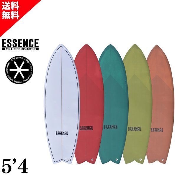 ESSENCE エッセンス FISH 5 フィッシュファイブ 5'4 EPS ５プラグ FUTURES フィン付き サーフボード ショートボード B19