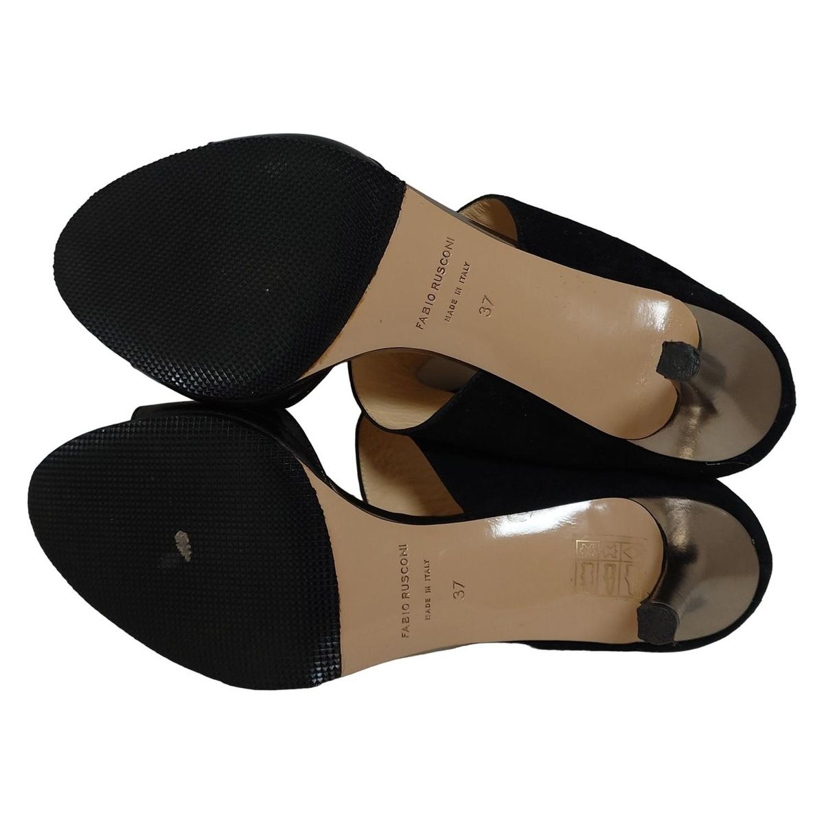Fabio Rusconi ブラックミュールサンダル 37 【公式通販】