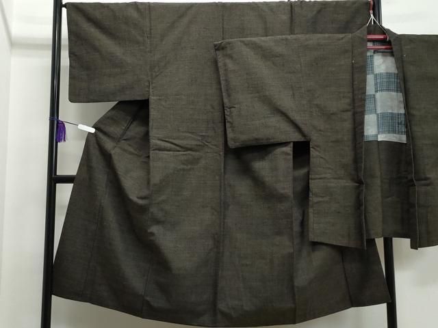 平和屋着物男性　紬　アンサンブル　霞文　正絹　逸品　CAAK4267vf