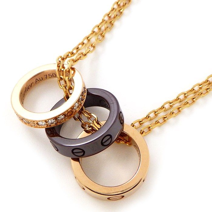カルティエ Cartier ネックレス ラブ スリーフープ フルサークル 