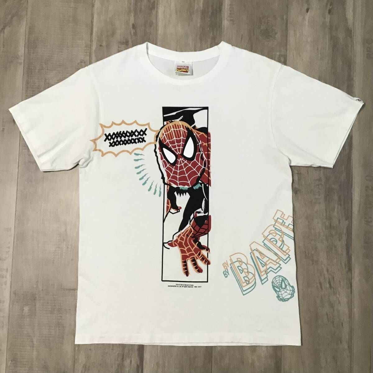 スパイダーマン × BAPE Tシャツ Mサイズ marvel comics Spiderman a 