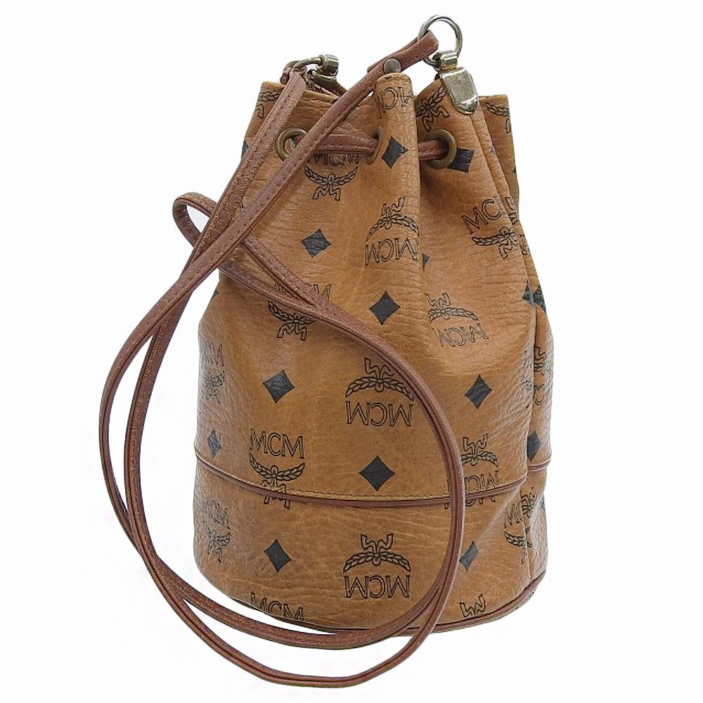 本物保証】 布袋付 エムシーエム MCM 巾着バッグ ショルダーバッグ