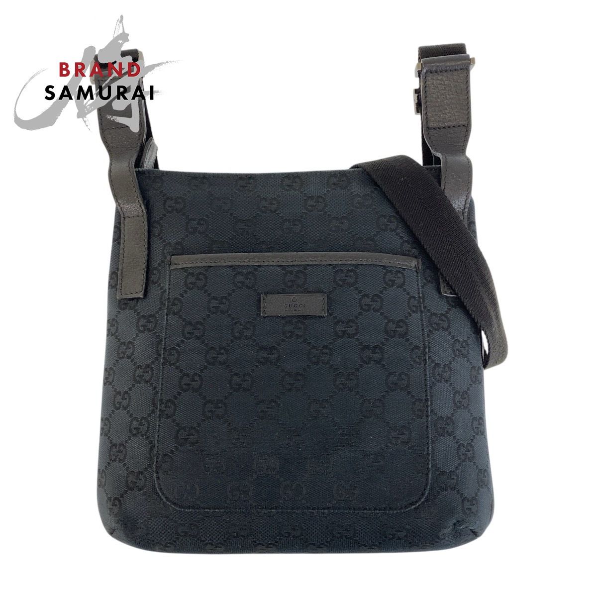 美品 GUCCI グッチ ブラック 黒 GGキャンバス/レザー 122793 