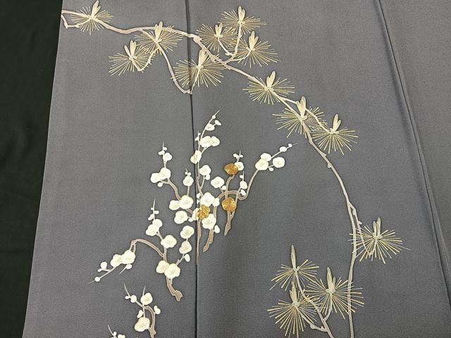 高島屋 訪問着 共八掛 金駒刺繍 藤 松竹梅 桜 正絹 着物 高島屋 訪問着 共八掛 金駒刺繍 藤 松竹梅 桜 正絹 着物 - メルカリ